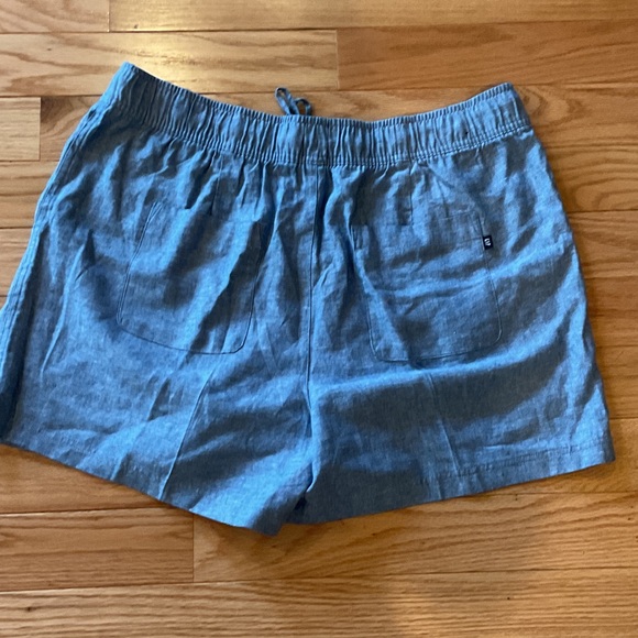 GAP Women’s Blue Drawstring Linen-Blend Shorts pockets NWOT XL - Picture 10 of 12